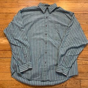 90s Basic Elements Faded Mint/Maroon Buttondown